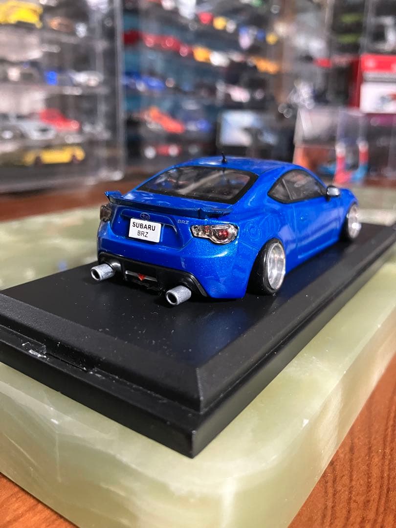 SUBARU BRZ 青 1/43 ローダウンカスタム　美品　ノレブ