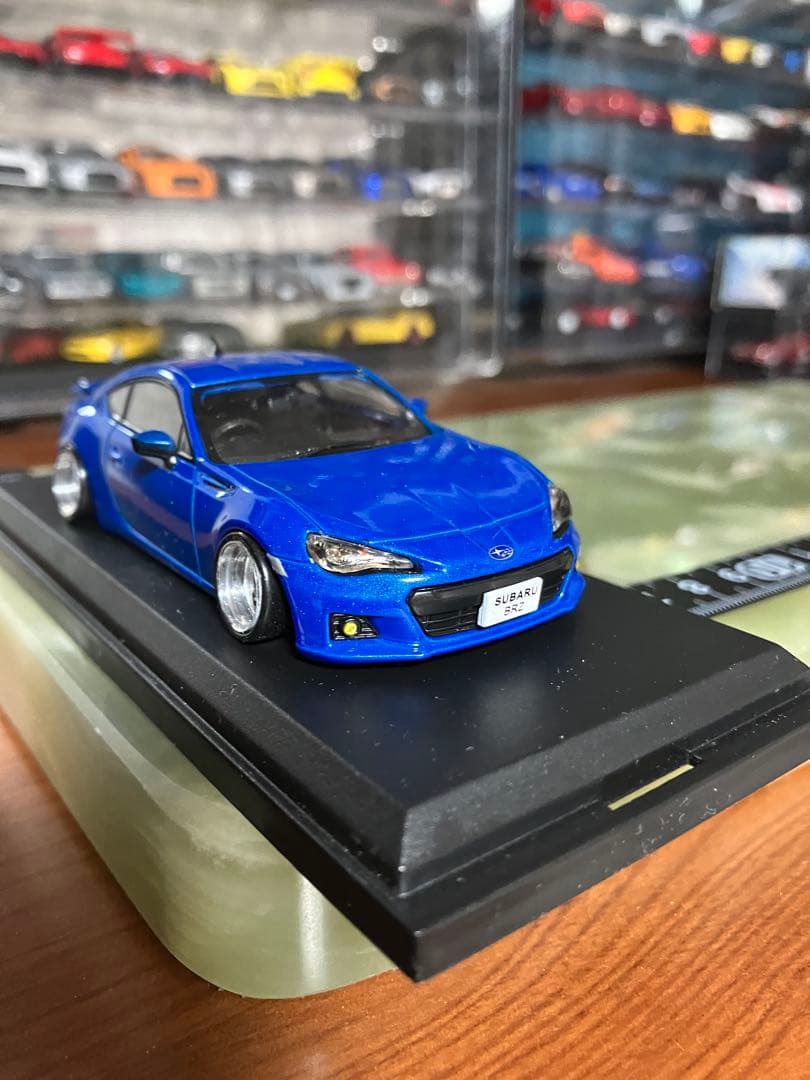 SUBARU BRZ 青 1/43 ローダウンカスタム　美品　ノレブ