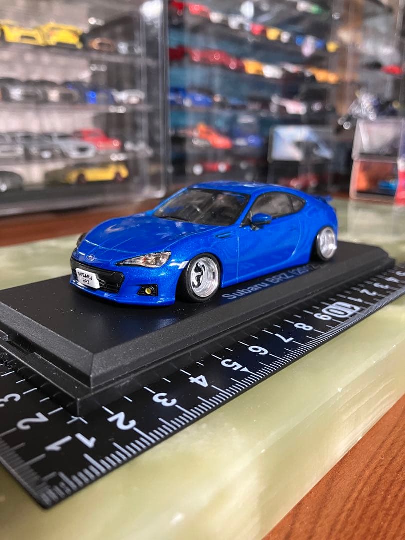 SUBARU BRZ 青 1/43 ローダウンカスタム　美品　ノレブ