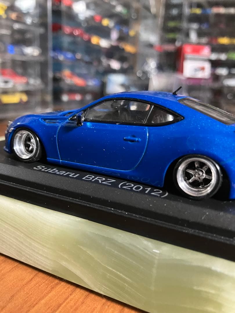 SUBARU BRZ 青 1/43 ローダウンカスタム　美品　ノレブ