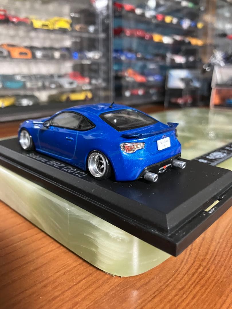 SUBARU BRZ 青 1/43 ローダウンカスタム　美品　ノレブ