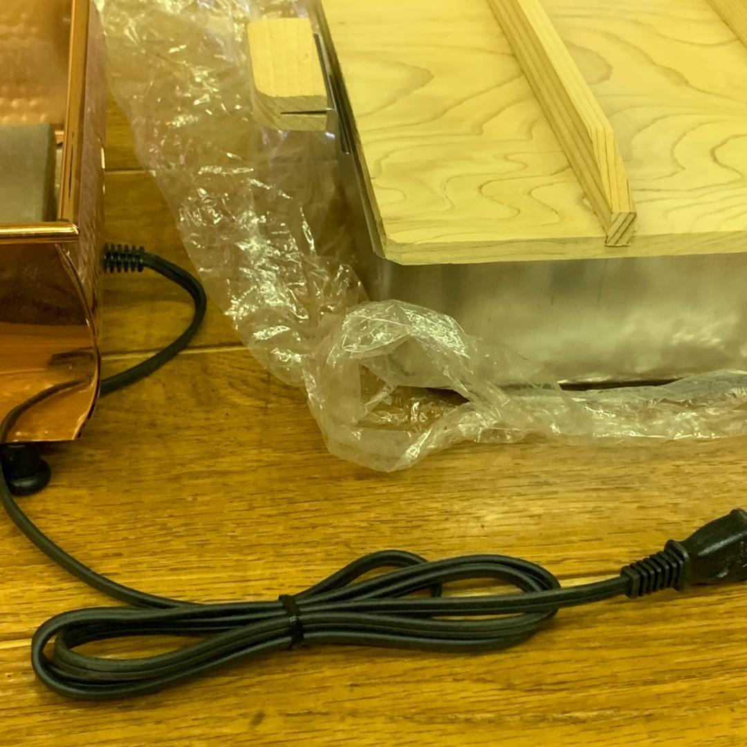 角形おでん鍋　銅鍋　使用感なし美品　電器保温卓上鍋　中央産業