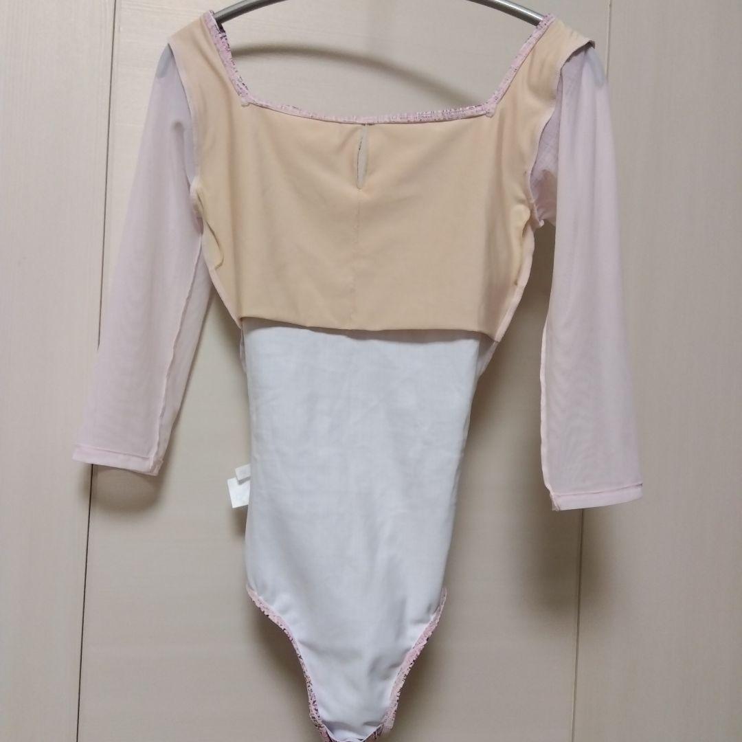 stina スティナ　バレエ　レオタード ツイード　五分袖 ピンク　Sサイズ