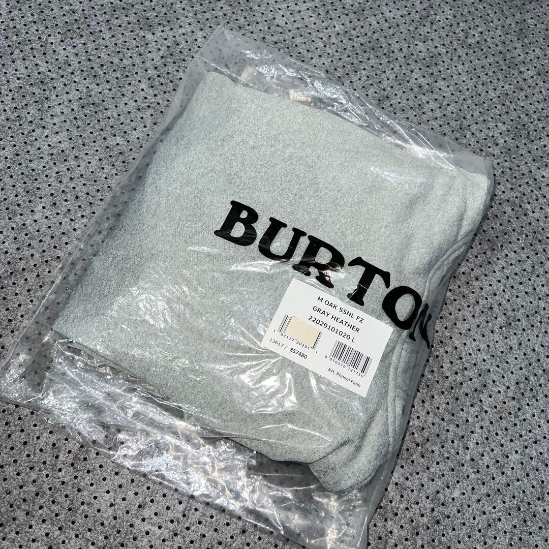 【新品未使用】BURTON 撥水ジップパーカー ブグレー Ｌサイズ スノーボード