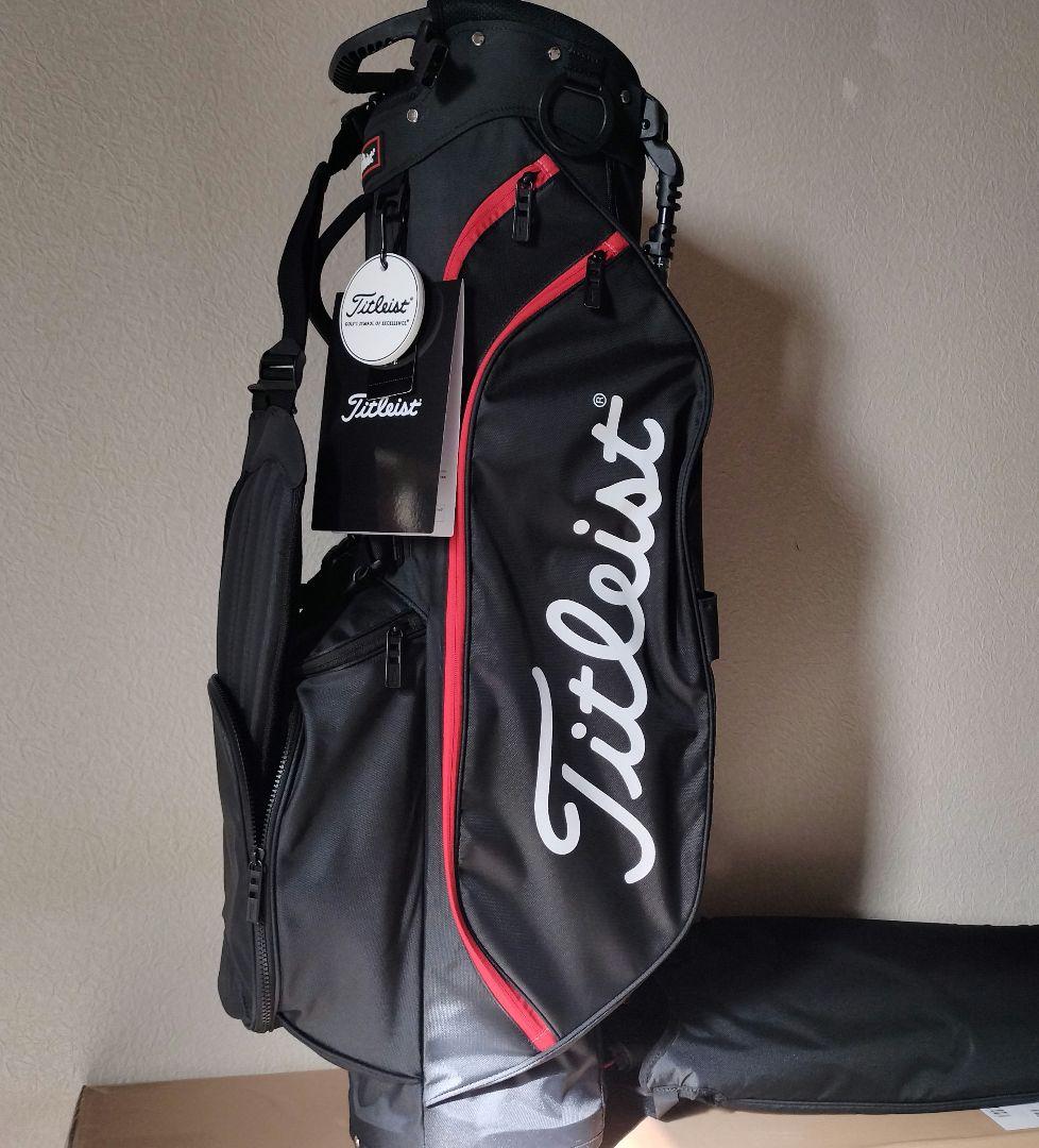 ■新品□プレイヤーズ4□Titleist スタンドキャディバッグ■ブラックレッド