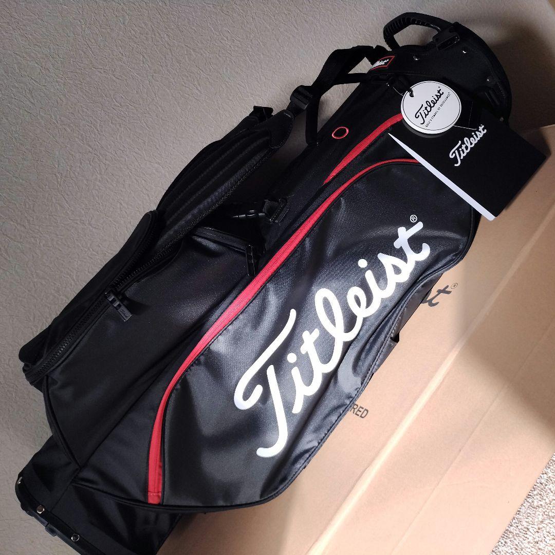 ■新品□プレイヤーズ4□Titleist スタンドキャディバッグ■ブラックレッド
