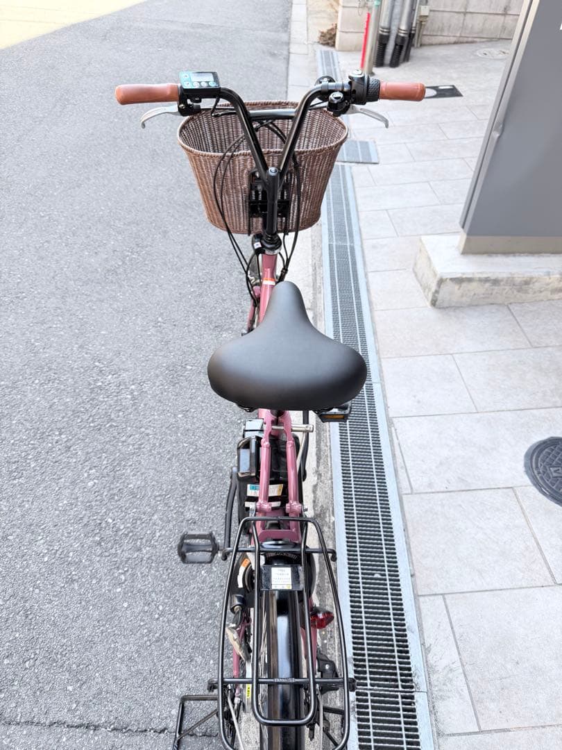 大阪府　ヤマハ　ピンク 電動アシスト自転車 バスケット付き