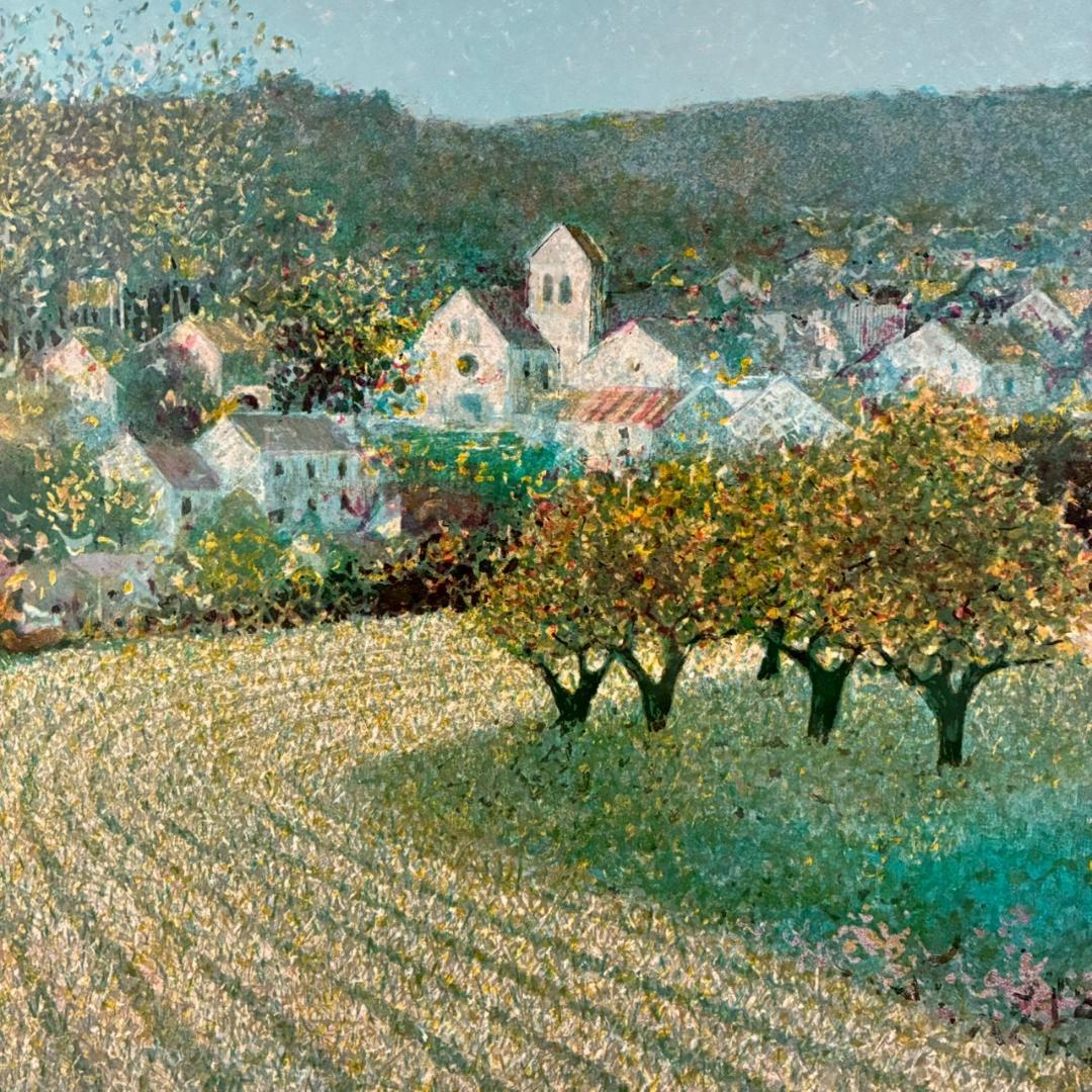 アンドレ・ブーリエ「MON VILLAGE」リトグラフ 直筆サイン・作品保証書有