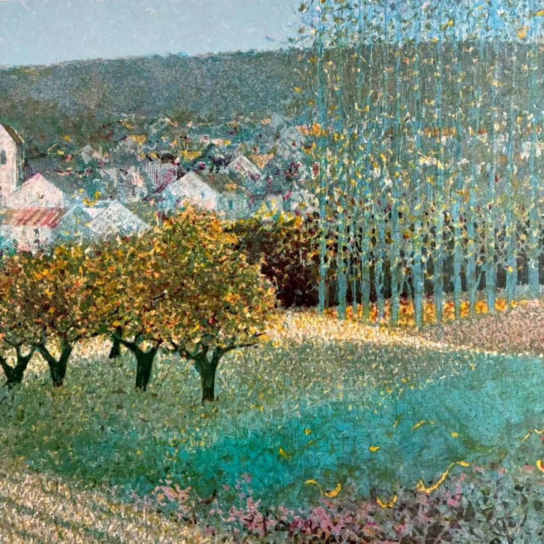 アンドレ・ブーリエ「MON VILLAGE」リトグラフ 直筆サイン・作品保証書有