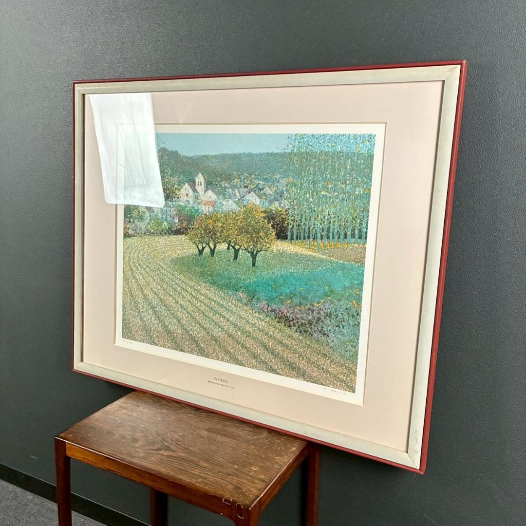 アンドレ・ブーリエ「MON VILLAGE」リトグラフ 直筆サイン・作品保証書有