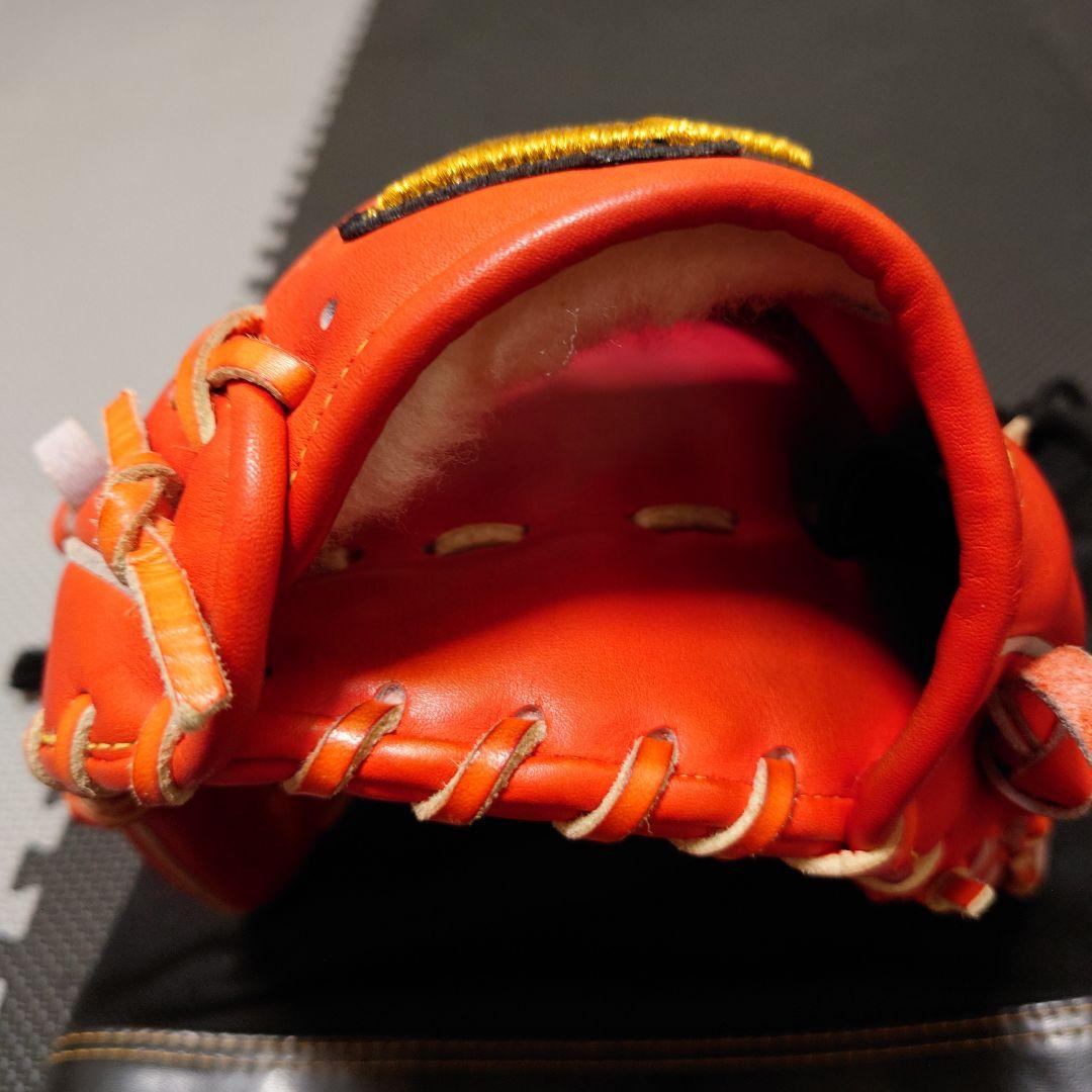 ※ひー ミズノプロ硬式グローブ内野手用オレンジ日本製ジャイアンツ坂本モデル