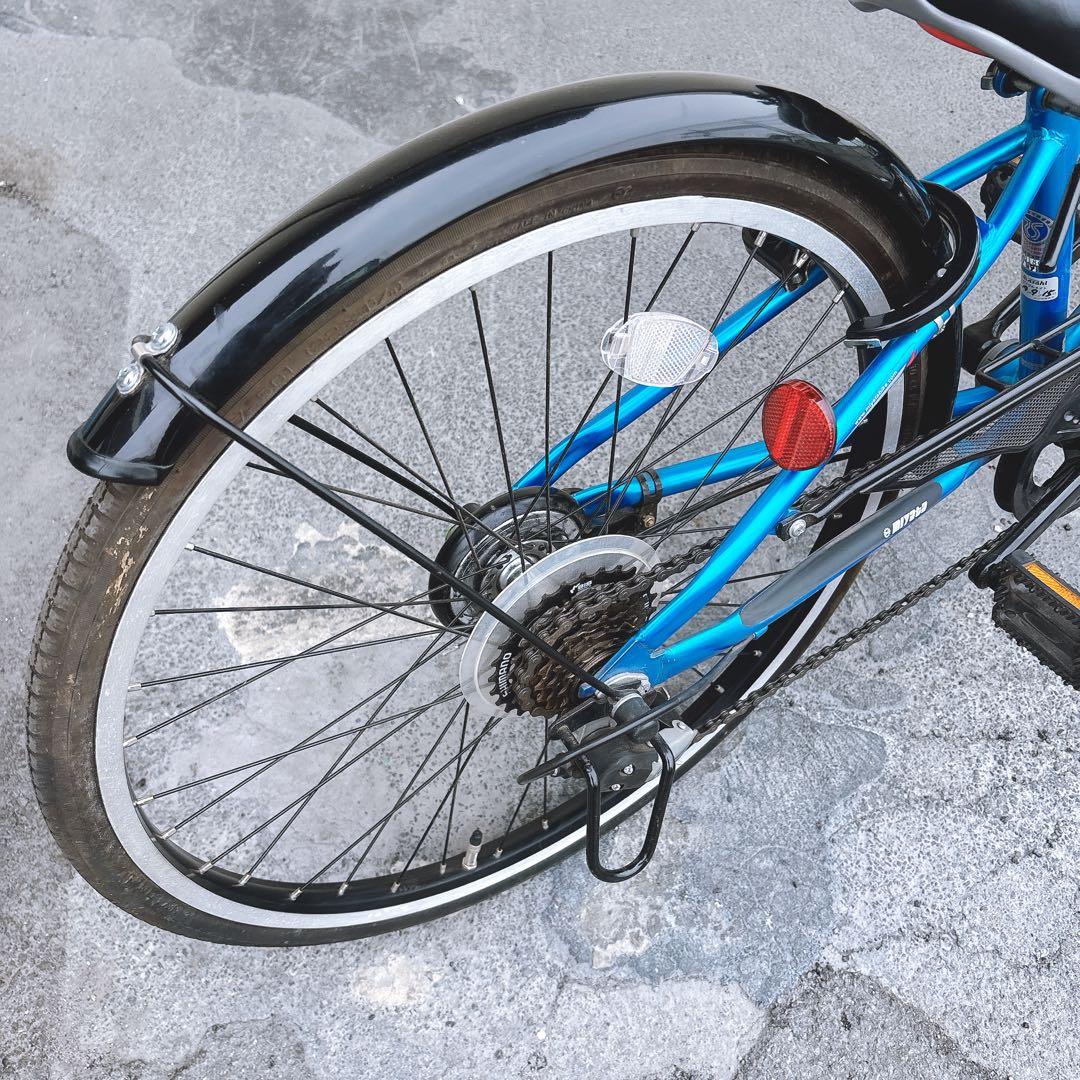 【引取限定】ミヤタ スパイキー 22型外装6段 オートライト子供用自転車