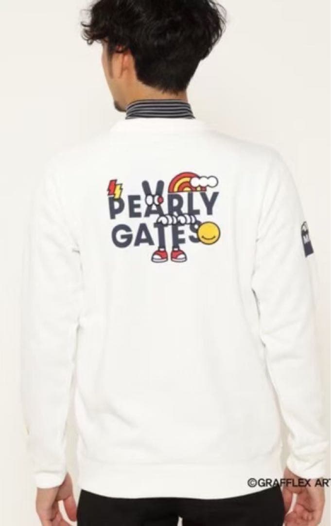新品 正規品 パーリーゲイツ どうしちゃったPGスウェット 白 サイズ5