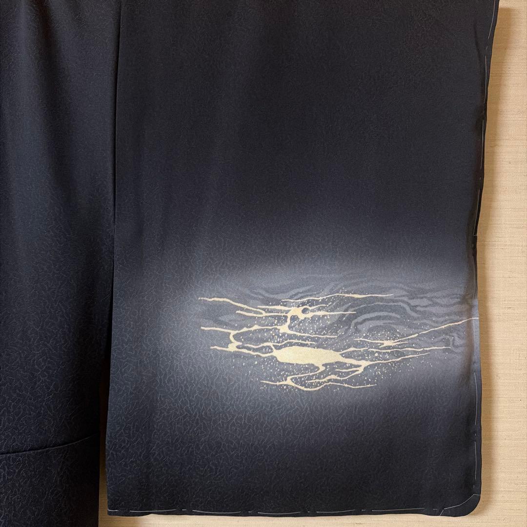 極美品 正絹 袋帯 扇 流水 金糸 箔 鶴 高級和装 Excellent