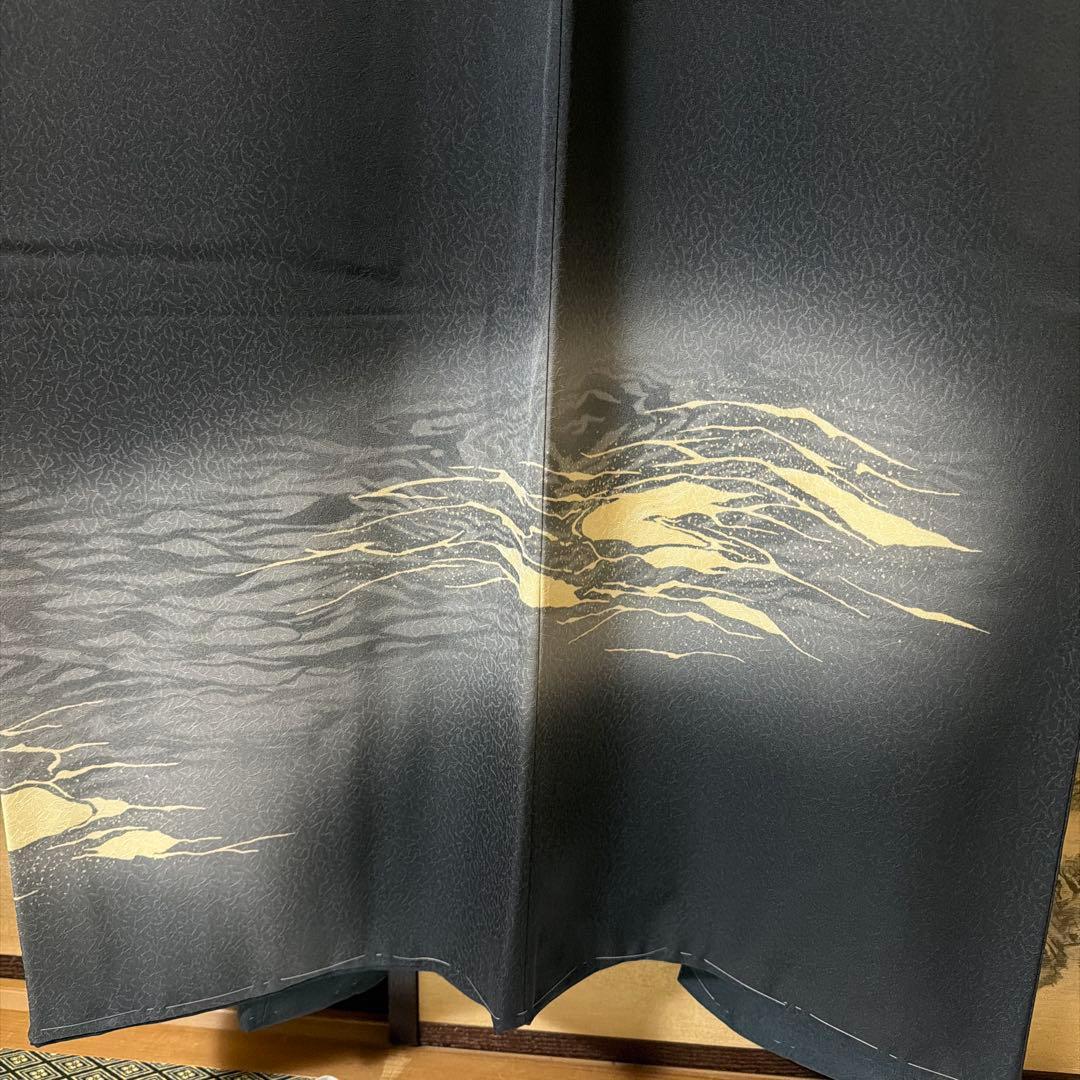 極美品 正絹 袋帯 扇 流水 金糸 箔 鶴 高級和装 Excellent