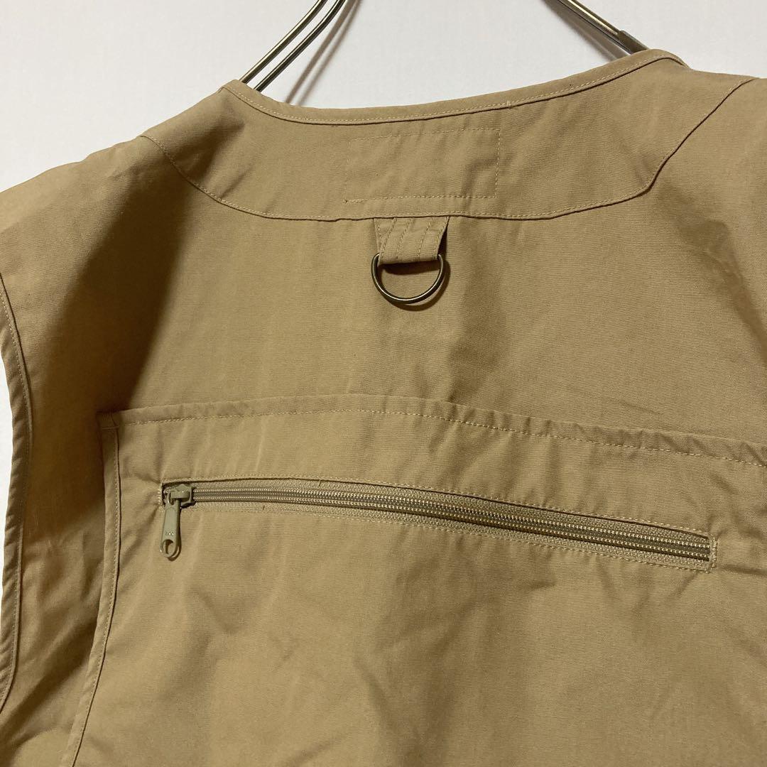 90s LLBEAN フィッシングベスト Mサイズ ベージュ 多ポケット