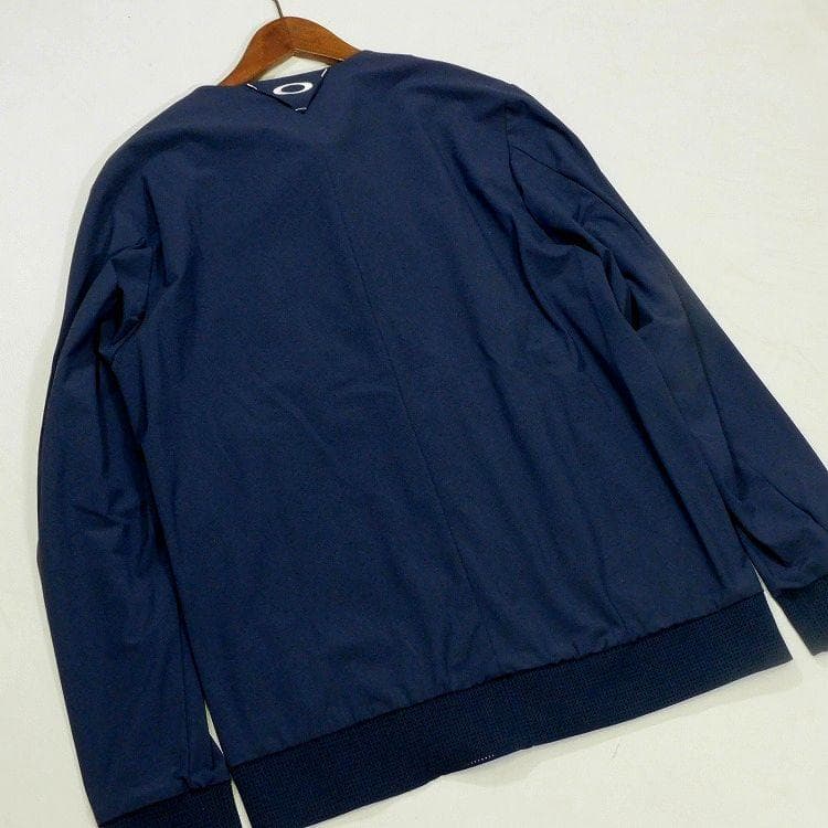 新品 オークリー スカル 春夏 ジャケット L 紺 冷却効果 ストレッチ メンズ