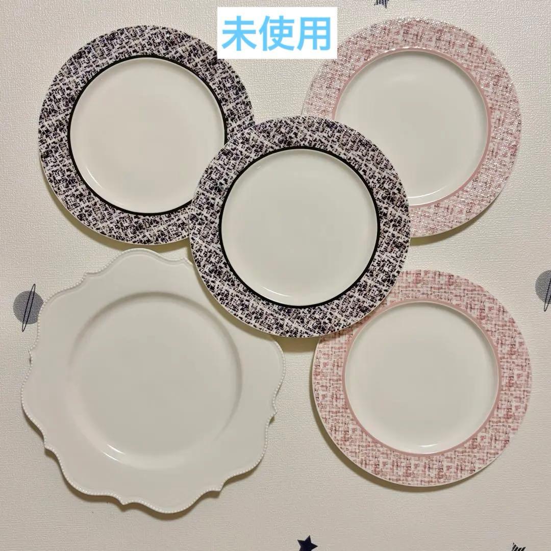 最終価格 Francfranc ツイードプレートM&ブランシェプレートL 5枚