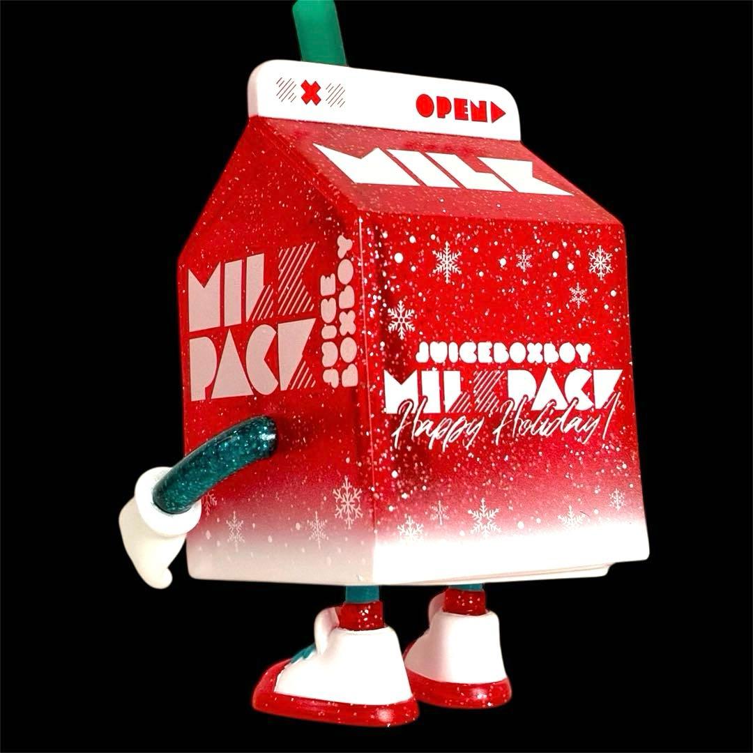 ジュースボックスボーイ　ソフビ　ミルクパック　ホリデーカラー　レッド