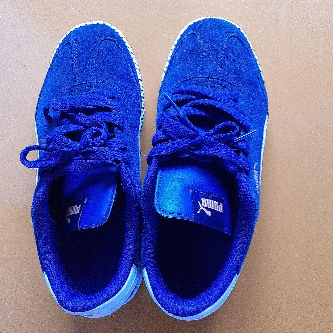Puma ネイビー スエード シューズ