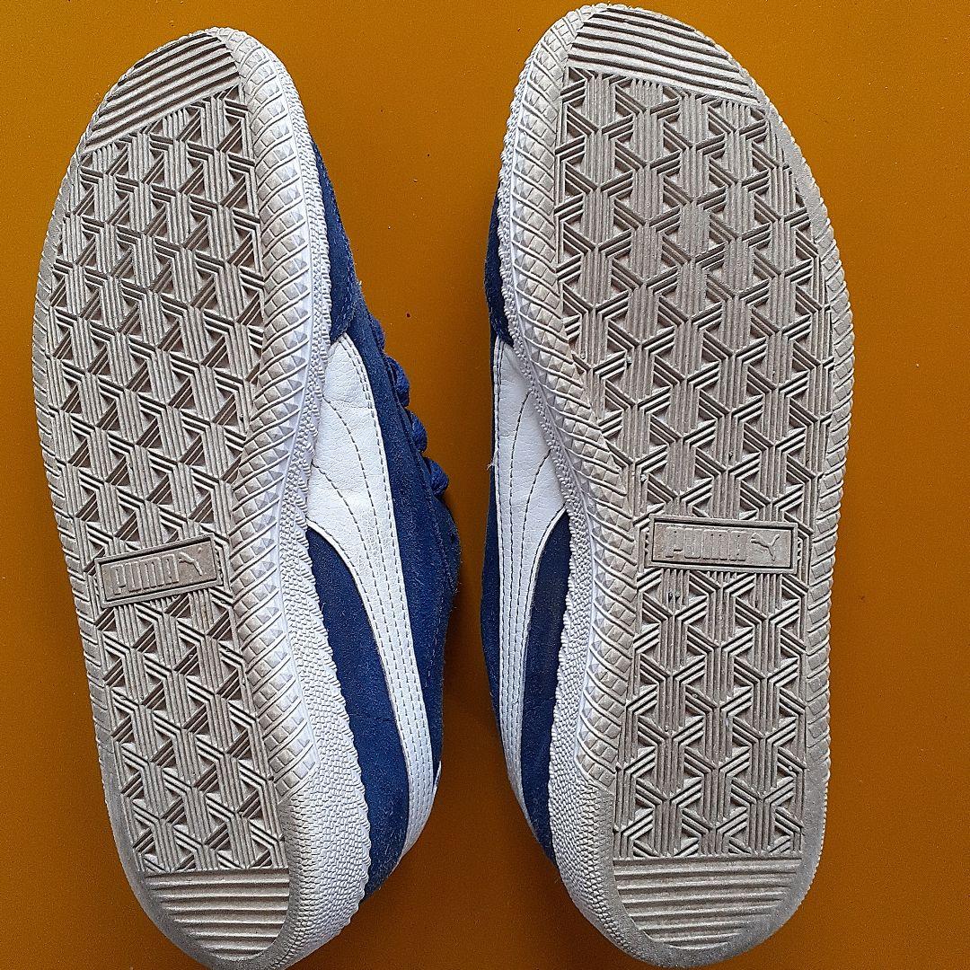Puma ネイビー スエード シューズ