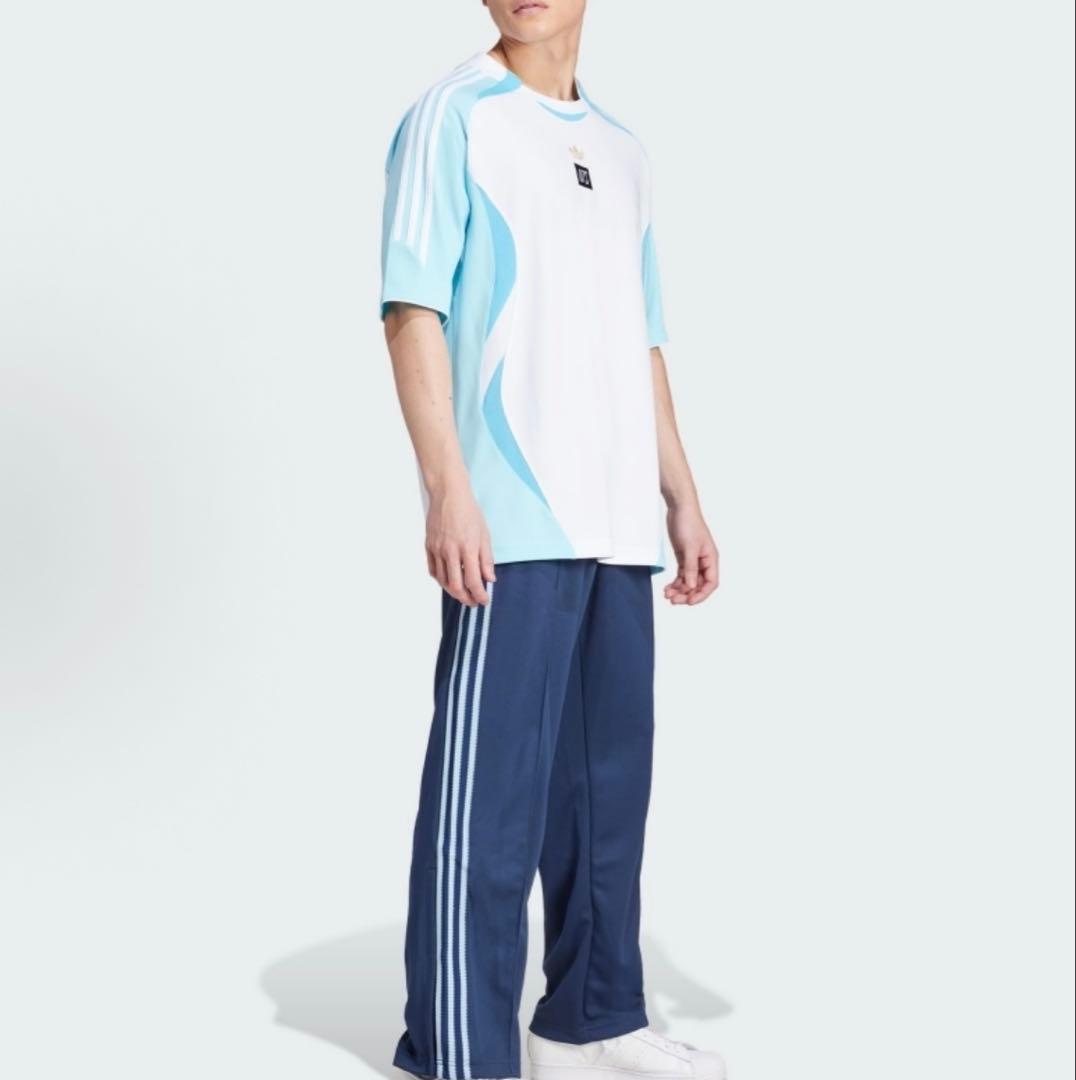 新品S Adidas×NTS RADIO半袖Tシャツ ブルー JI5132