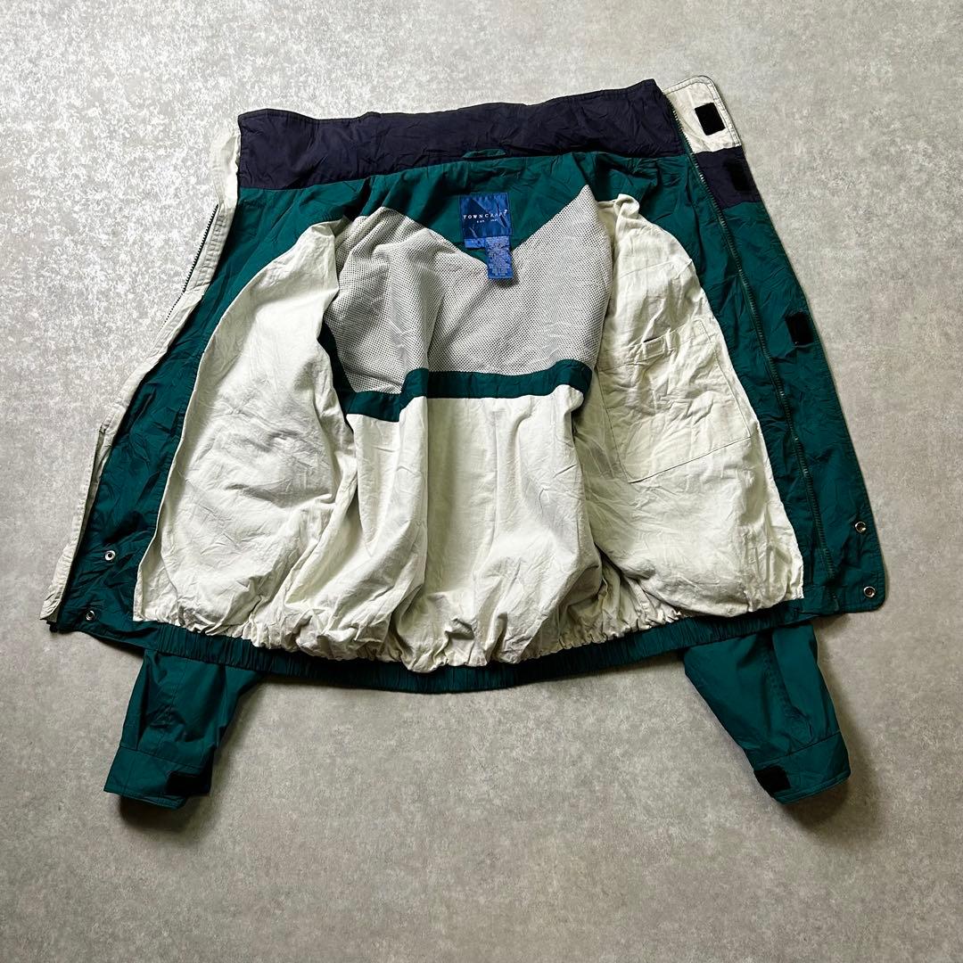 90s TOWNCRAFT フィッシングジャケット 短丈身幅広めヴィンテージ L