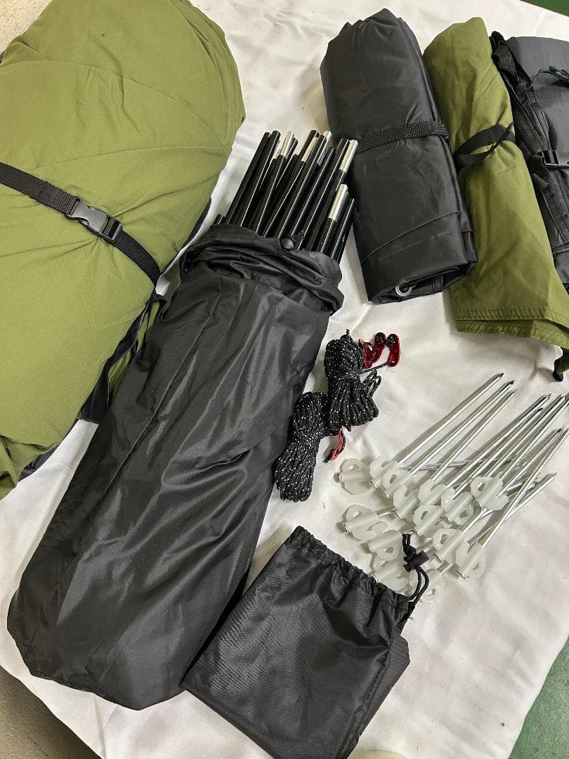 M-⓵ 【訳ありUSED】G-tent-M カーキ ドームテント 4-6人用