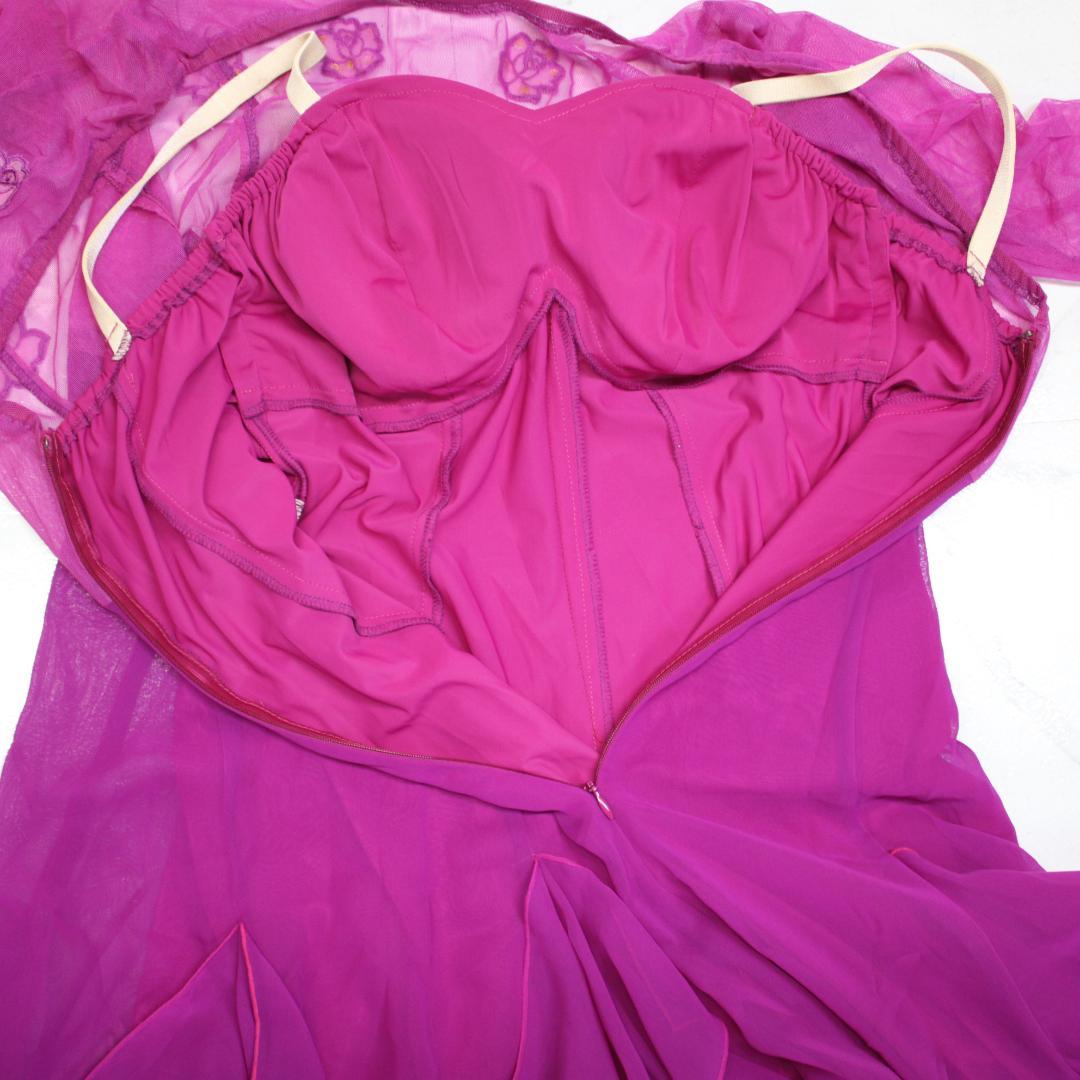 【美品 社交ダンス衣装】パープル DANCE FASHION EVE ワンピース