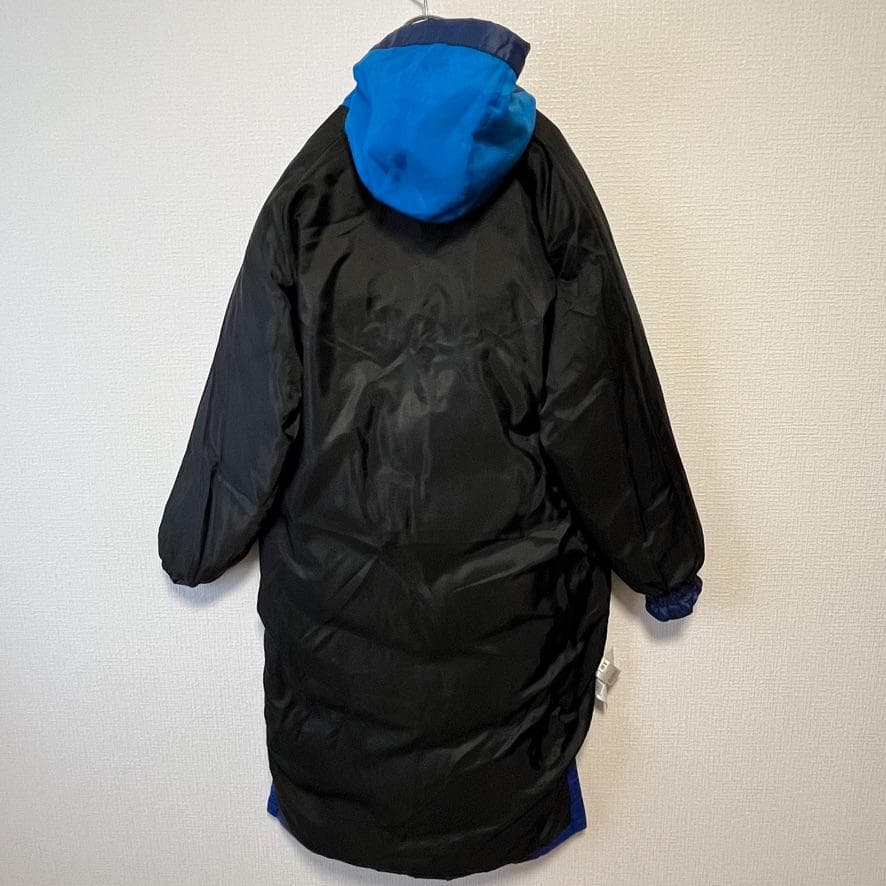【良品】 adidas ワンポイントロゴ ３ストライプス ダウン ベンチコート