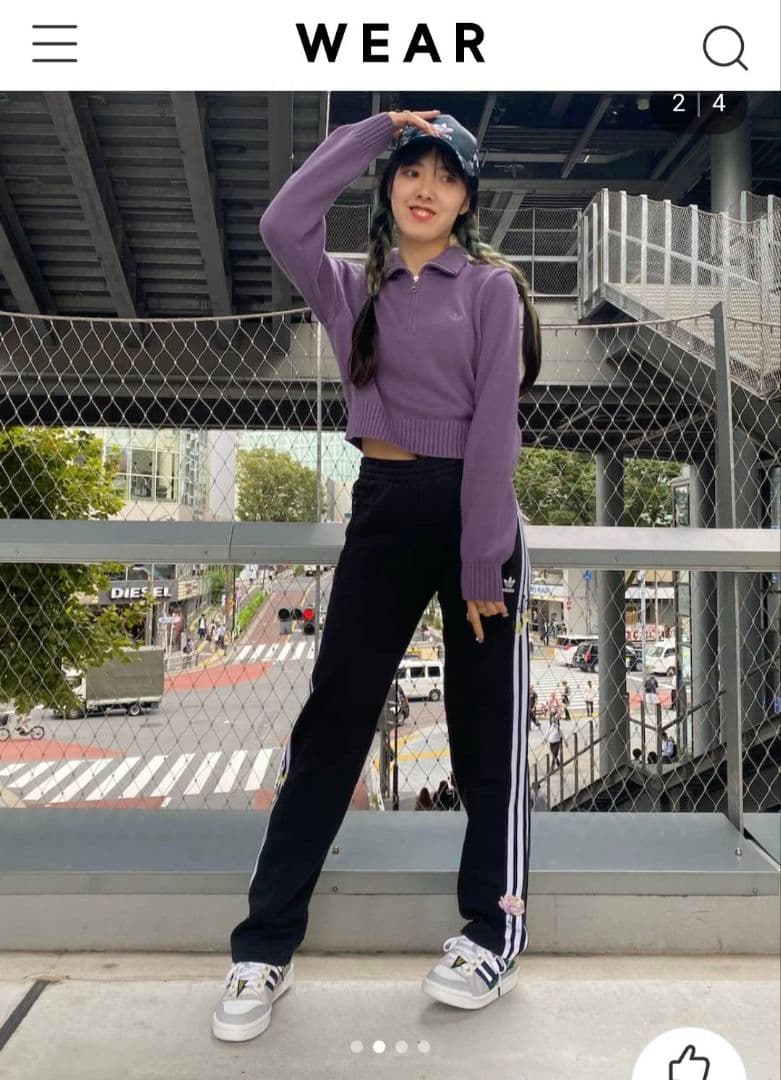 adidas 3本ライン 黒ジャージパンツ XS