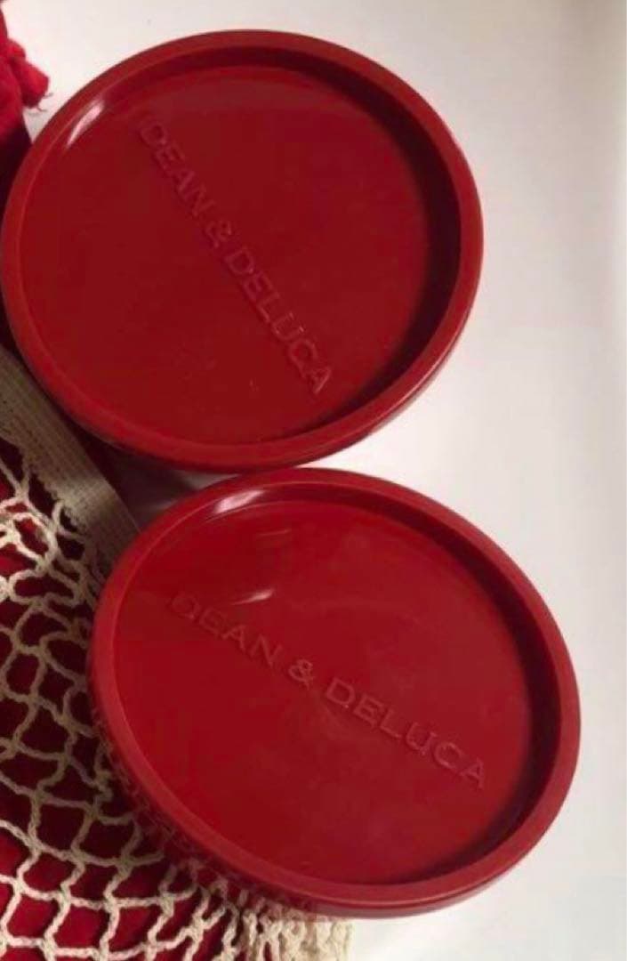 DEAN&DELUCA ディーン＆デルーカ　スーベニア　コンテナ　６個　赤　緑