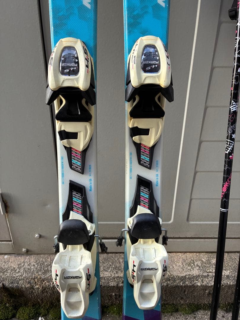 スキー板　120cm 4点セット　中古　傷あり
