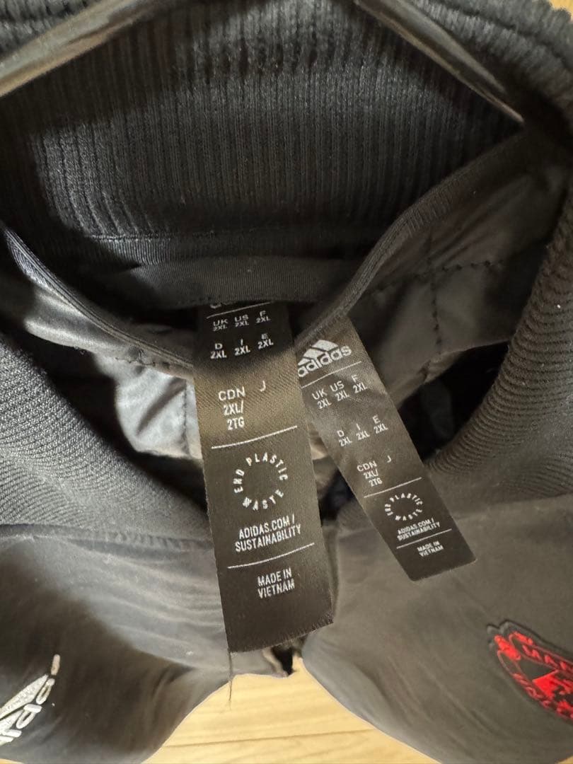 adidas Manchester United ジャケット XXL 黒