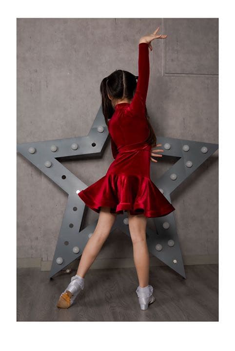 子供子供用社交ダンス衣装　キッズダンスドレス　子供用ダンスウェア　ダンス　ドレス