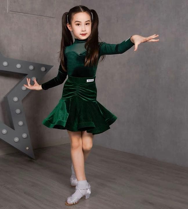 子供子供用社交ダンス衣装　キッズダンスドレス　子供用ダンスウェア　ダンス　ドレス