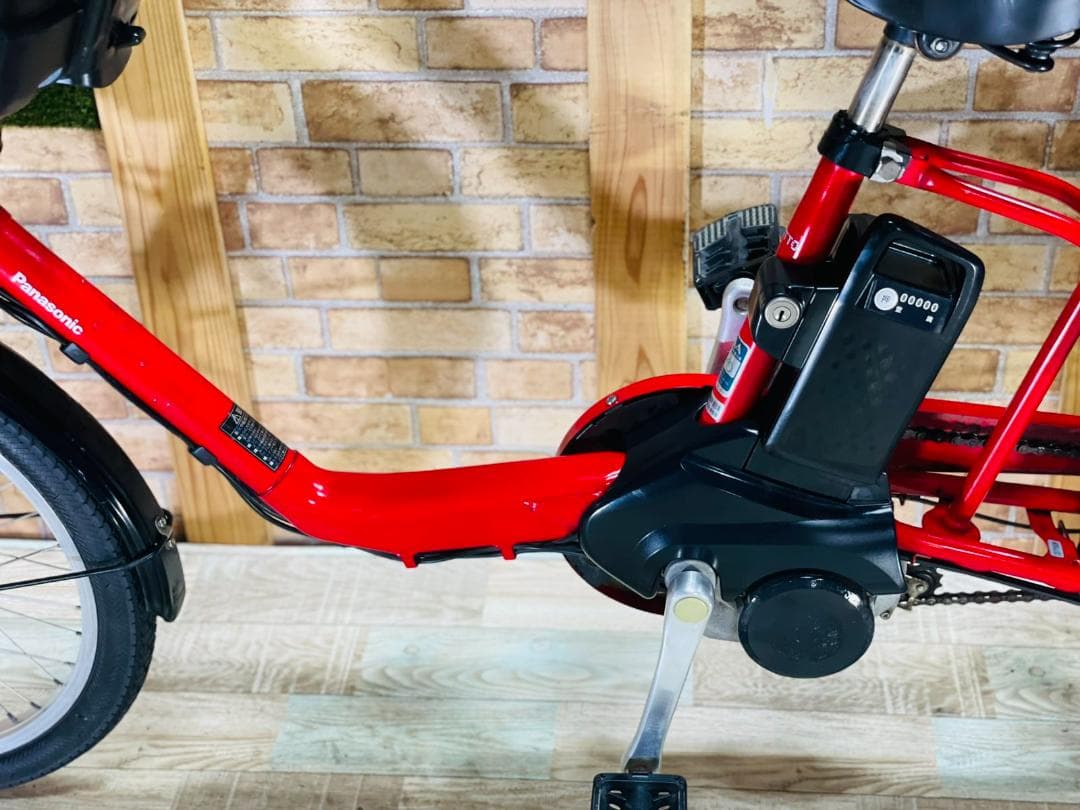 値上直前レッド系 パナソニック 子供乗せ電動アシスト自転車 H2759