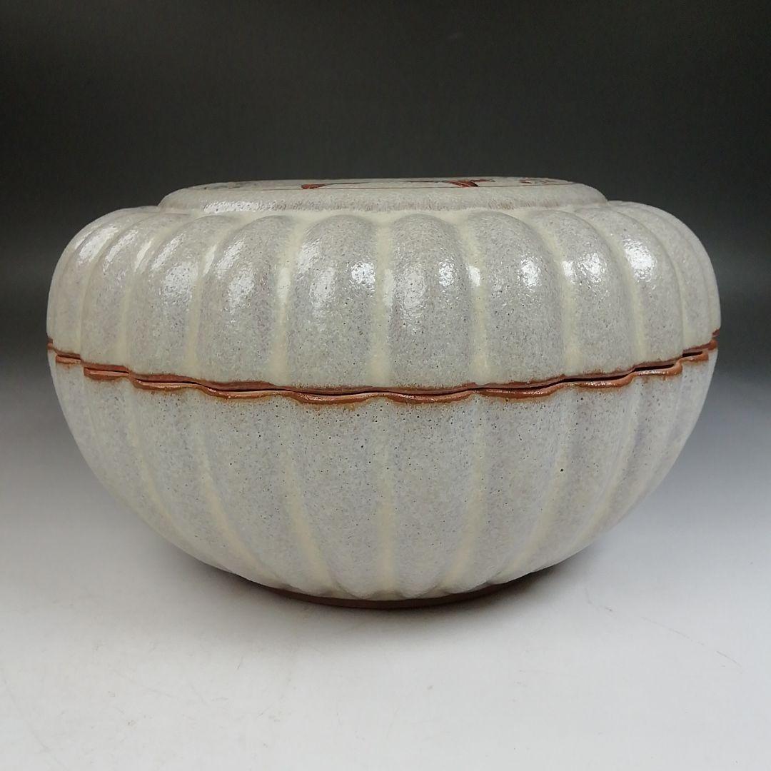 Ｗ３１３　喰籠　『奈良絵　喰篭』『赤膚山元窯　古瀬堯三 作』共箱　菓子器　茶道具