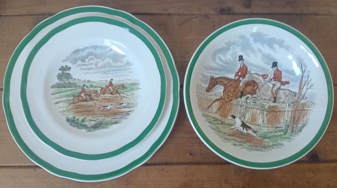 SPODE スポードTHE HUNTハンティング乗馬お皿セット英国製