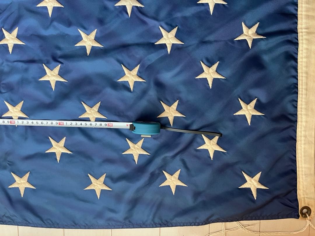美品　ビンテージ　アメリカ　星条旗　フラッグ　アメリカンフラッグ　刺繍　大型