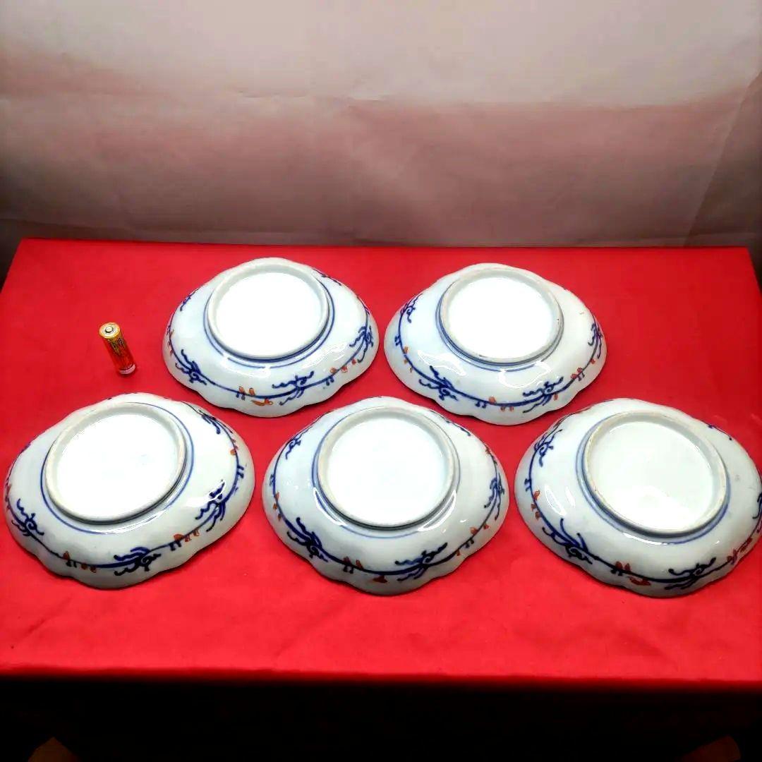 有田焼　伊万里焼　金彩　色絵　小皿　舟皿　長角皿　刺し身皿　5客セット