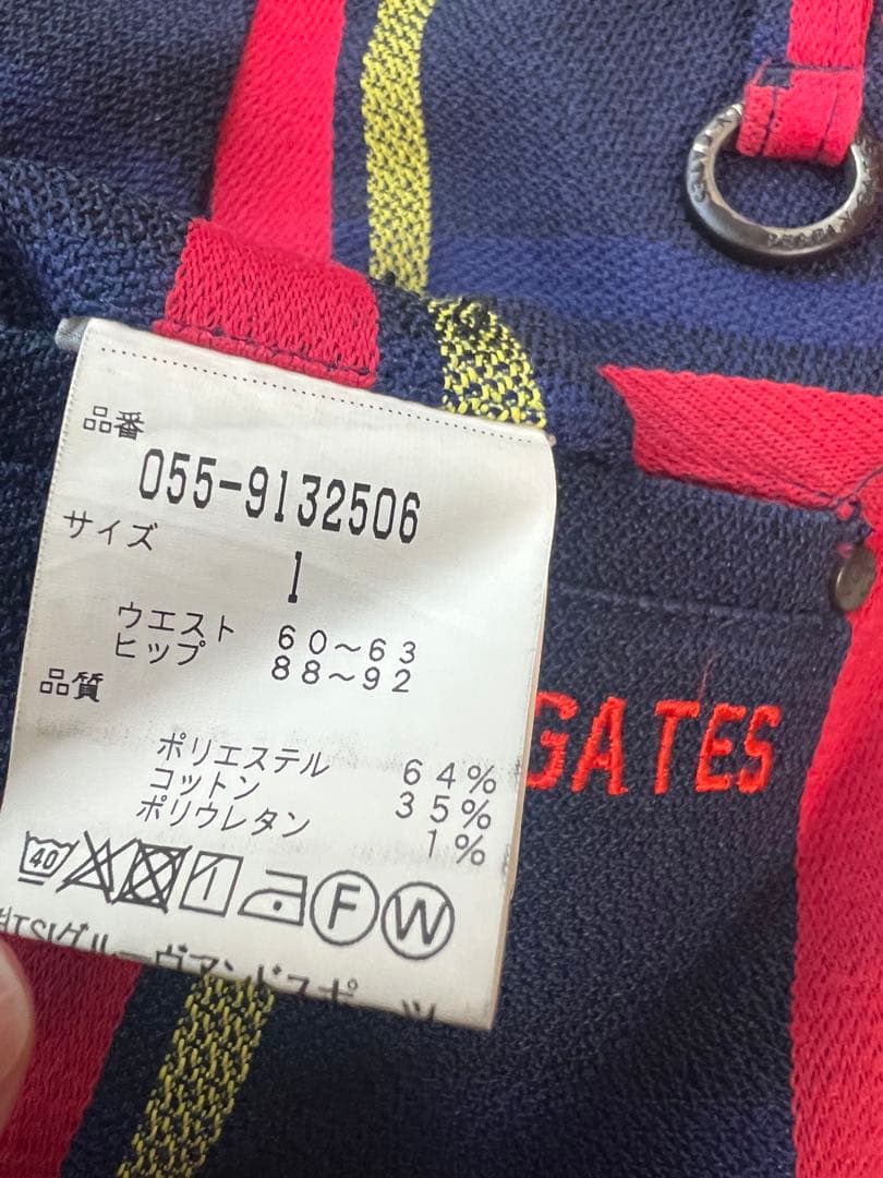 パーリーゲイツ　レディース　ショートパンツ　スカート　赤　チェック　きれいめ　春
