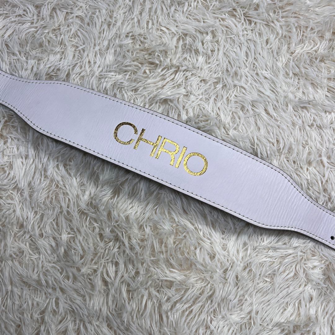良品 クリオ CHRIO ベルト 白 レザー 肉厚 トレーニング ウエイト