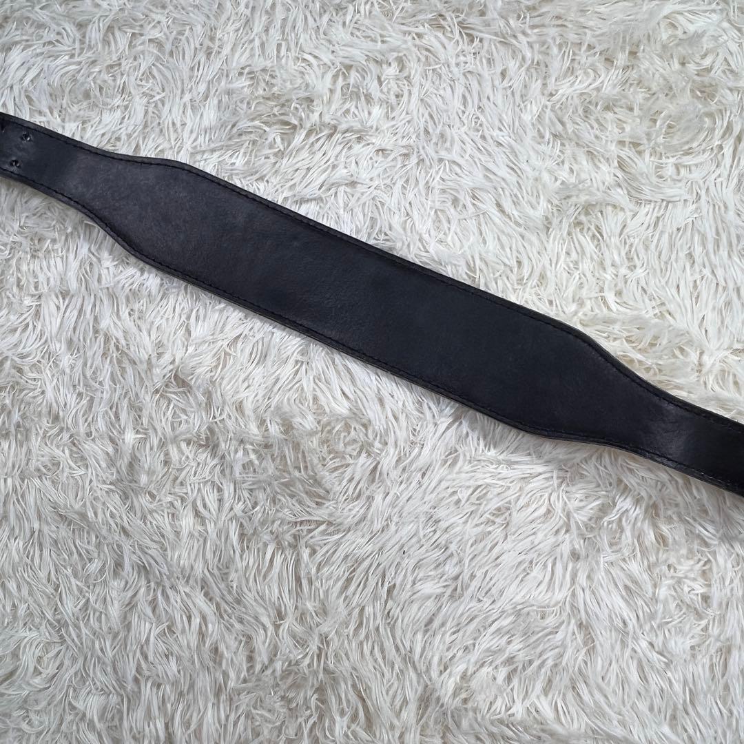 良品 クリオ CHRIO ベルト 白 レザー 肉厚 トレーニング ウエイト