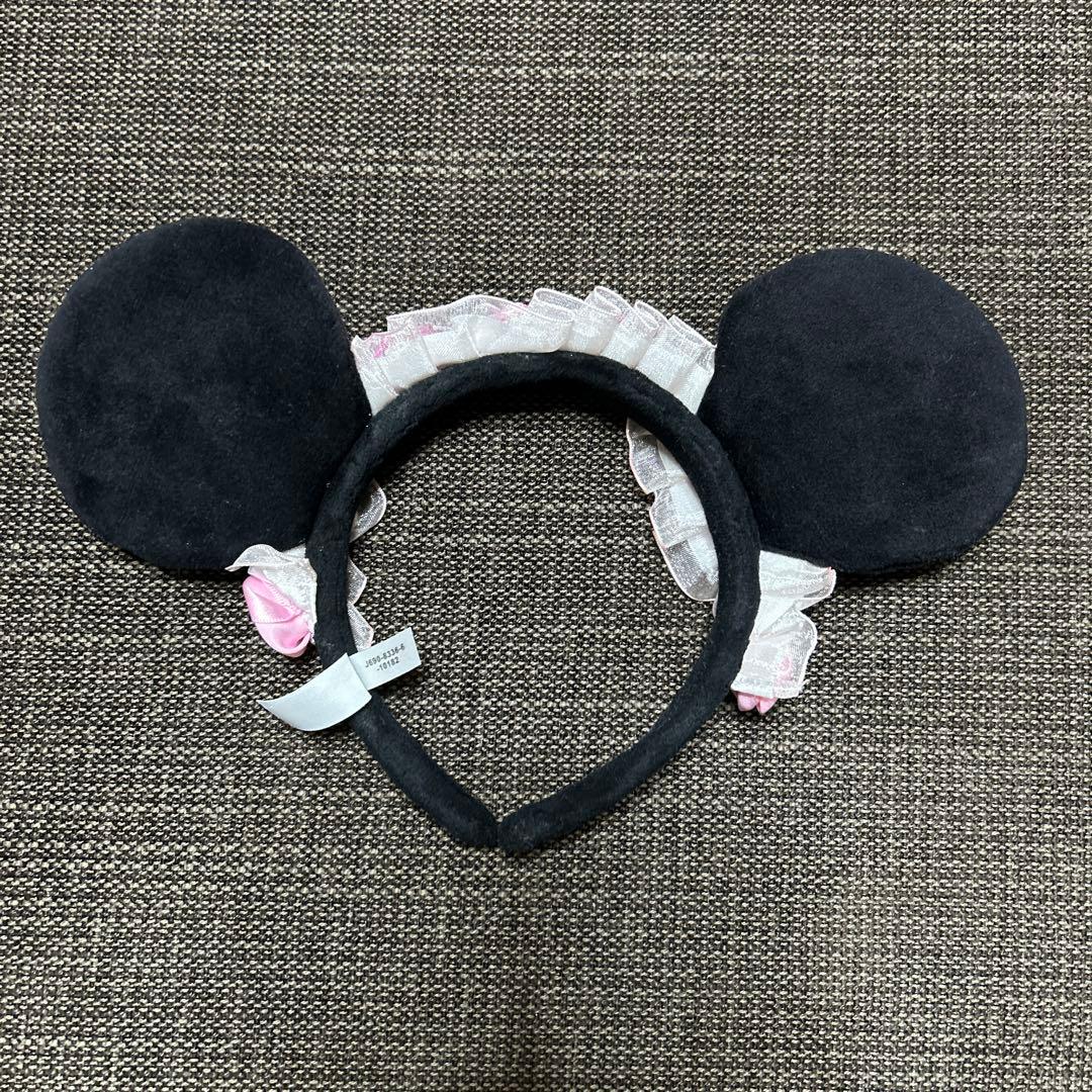 最終　ディズニー　カチューシャ　リボン　バラ　レース　　ピンク　レア　廃番
