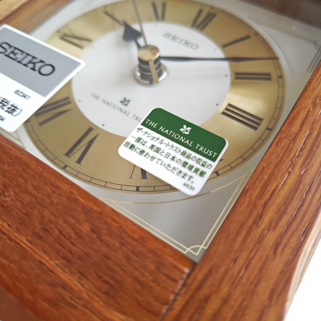 新品未使用 SEIKO セイコー 木枠置き時計 ザナショナルトラストBZ347B