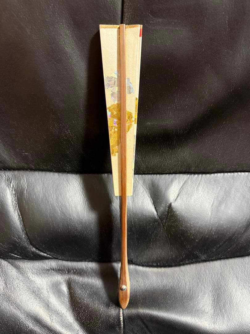 扇子　29cm 2枚組　金　鶴　松　飾り扇　飾舞扇　舞扇子　舞踊　着物　和装