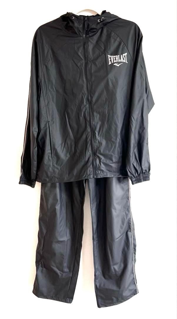 美品EVERLAST エバーラスト フィットネス サウナスーツ上下 セットアップ