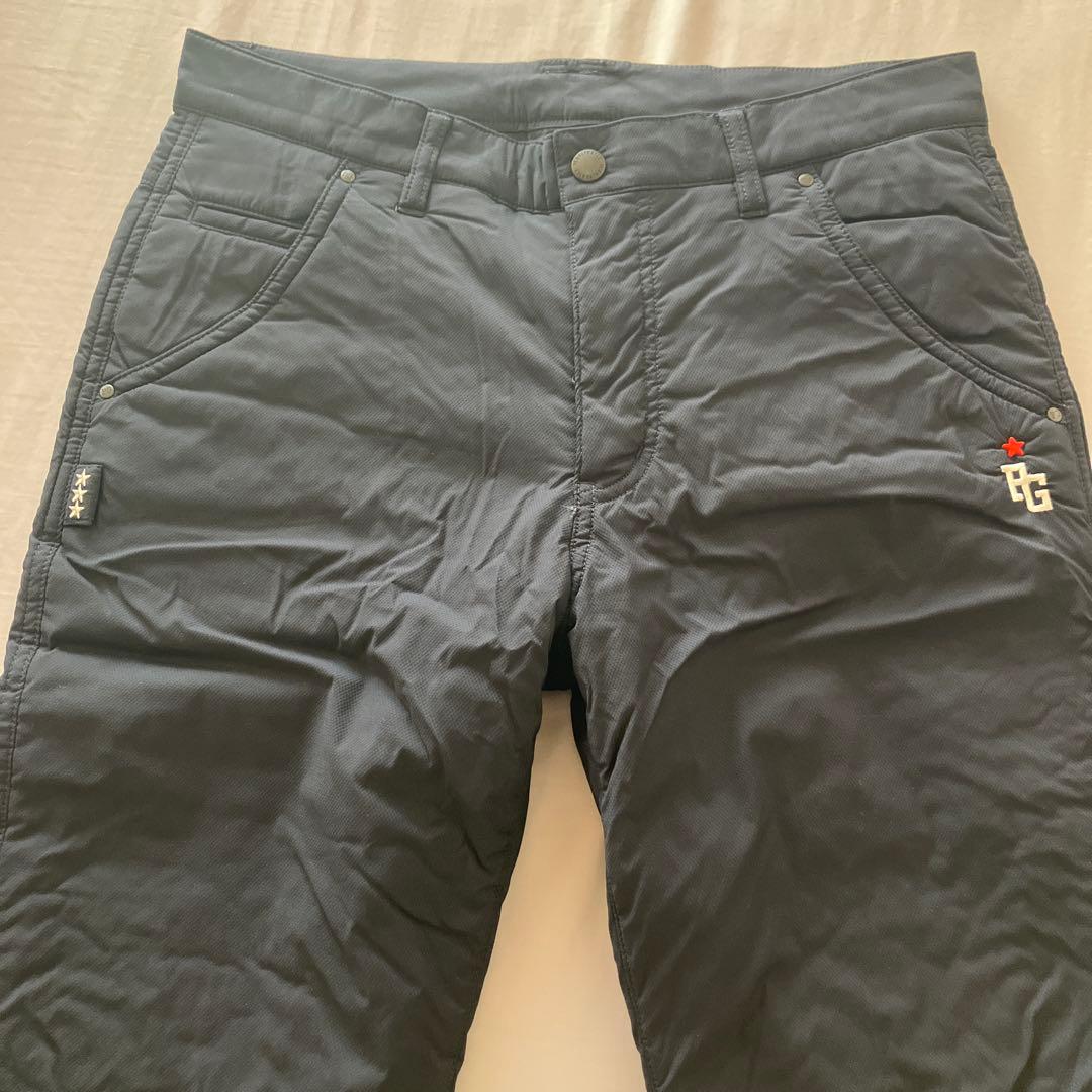 極美品★パーリーゲイツダウン中綿パンツ4(M)ネイビー