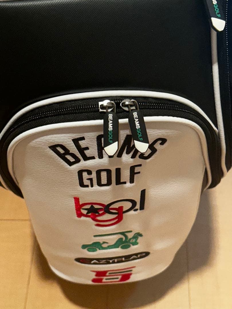 BEAMS GOLF キャディバッグ ホワイト/グリーン